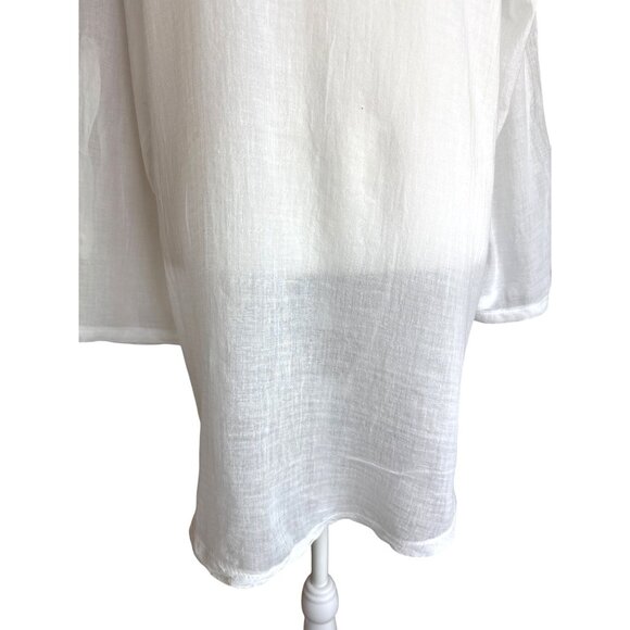 Scandal Italy Lightweight Sheer Linen Tunic Cover Up M/L Lagonlook‎ Hand-dyed - Picture 3 of 8